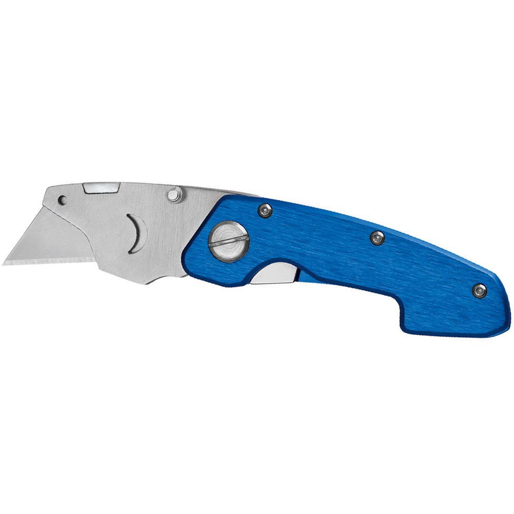 Trapezklingen-Klappmesser "Piranha blau"